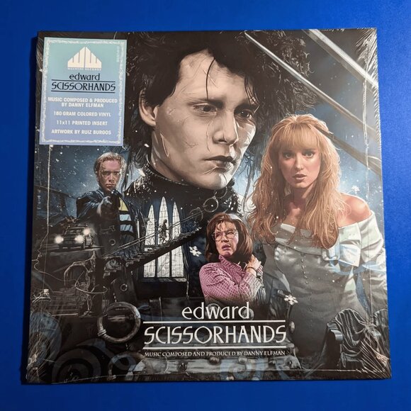 Danny Elfman - Edward Scissorhands Exclusive Blue & White Split Colored Vinyl LP - Picture 2 of 2